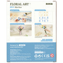 Rückseite der Verpackung der Robotime Blue Rose, Kunststoffbausatz einer blauen Rose