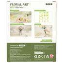 Rückseite der Verpackung der Robotime Green Rose, Kunststoffbausatz einer grünen Rose