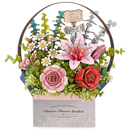 Produktfoto der Robotime Wooden Flower Basket, Holzbausatz eines Korbes mit Holzblumen