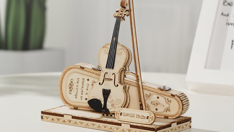 Robotime Violin: Geheimtrick zum Spannen von Miniatur-Geigensaiten