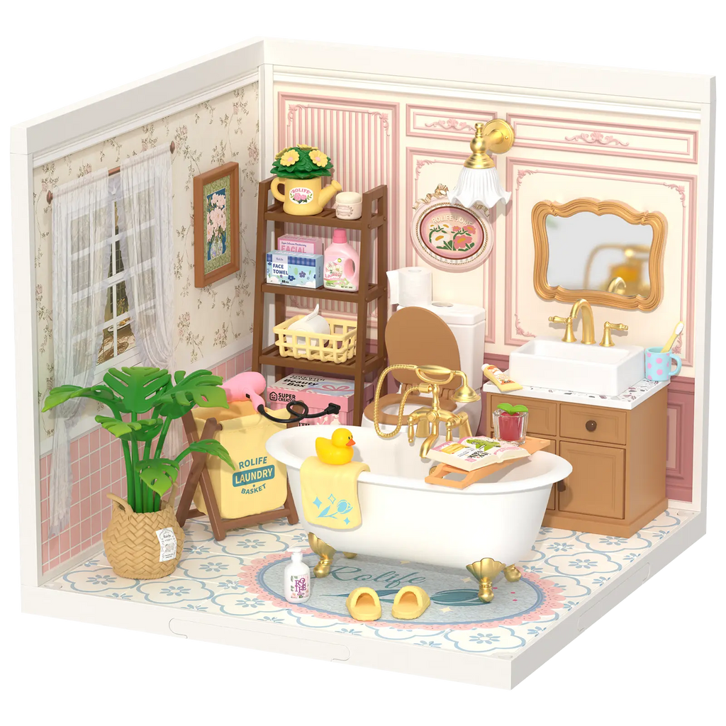 Puppenhaus Weiß Badezimmer Regal & Zitrone Zubehör Miniatur Möbel - Schweiz