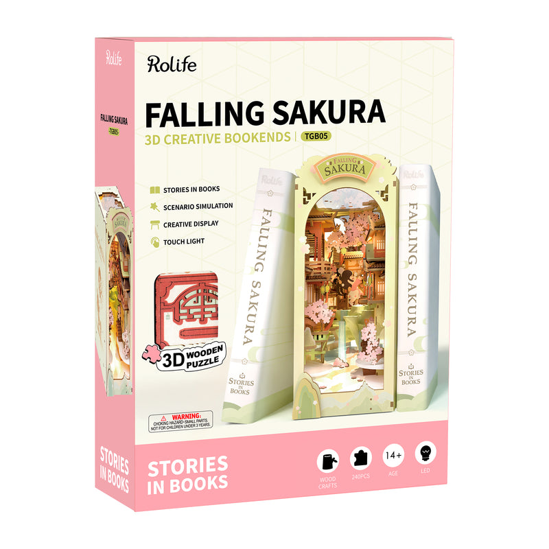 Robotime Book Nook Falling Sakura TGB05