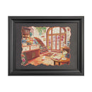 Der Robotime Black Vintage Puzzle Frame mit dem Robotime Cozy Winter Café Puzzle