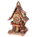 Produktfoto der Robotime Cuckoo Clock, Holzbausatz einer Kuckucksuhr mit Alice im Wunderland-Thema