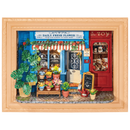 Produktfoto der Robotime Daily Fresh Flower, Diorama in einem Rahmen eines altmodischen Ladens mit Blumen und Pflanzen