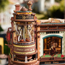 Die Kaffeemühle oben im Turm der Robotime Dream Coffee Factory