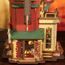 Detail der Seitentüren der Robotime Dream Gift Factory