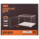 Vorderseite der Verpackung der Robotime Dust Cover Landscape S, Kunststoff-Bausatz für eine Vitrine mit einer Länge von 205 mm, einer Breite von 177 mm und einer Höhe von 137 mm (Innenmaße)