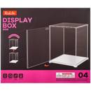 Vorderseite der Verpackung der Robotime Dust Cover Portrait L, Kunststoff-Bausatz für eine Vitrine mit einer Länge von 230 mm, einer Breite von 230 mm und einer Höhe von 292 mm (Innenmaße)