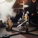 Morse Telegraph und Da Vinci Helicopter aus der Industrial City-Serie, miteinander verbunden mit dem Robotime Electric Connector