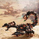 Atmosphärische Präsentation der Robotime Emperor Scorpion, elektrischer Bausatz eines Skorpions im Steampunk-Stil