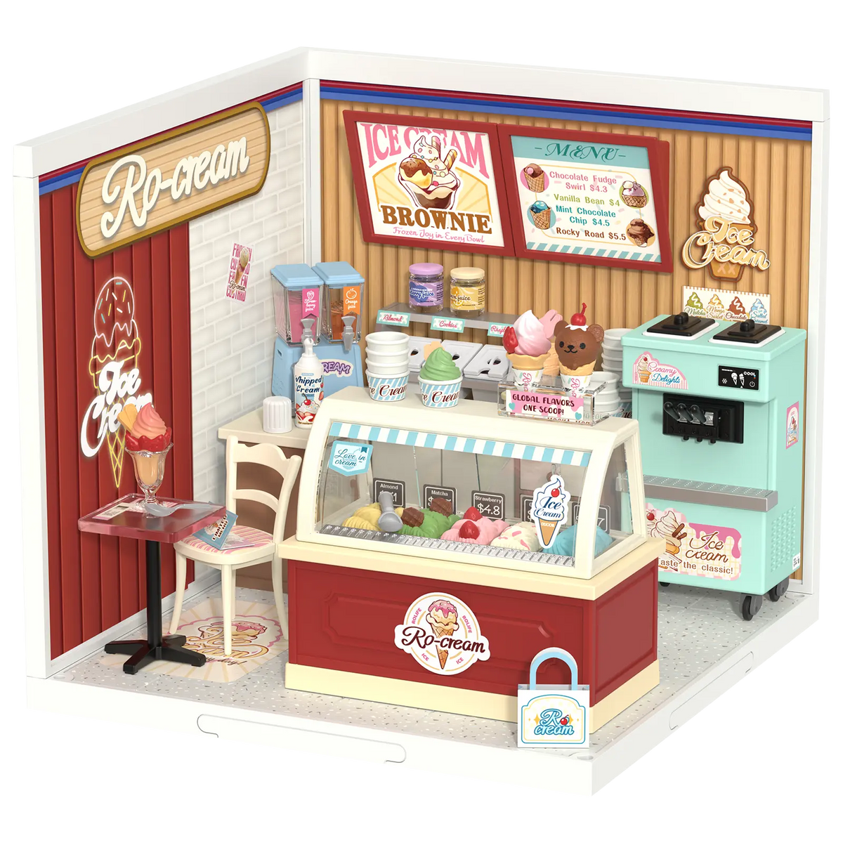 Puppenhaus Eisbecher Dessert Miniatur Esszimmer