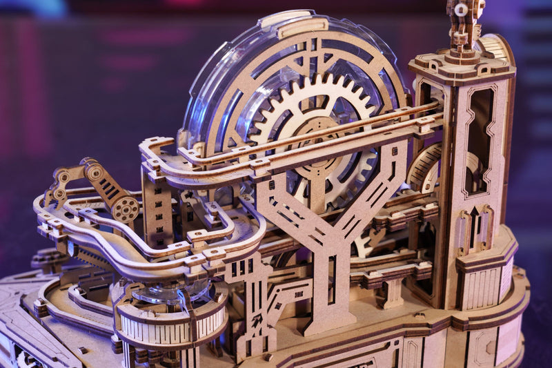 Details auf der Rückseite des Robotime Gear Ball Challenge