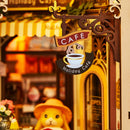 Das Aushängeschild des Cafés im Robotime Holiday Café