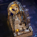 Oberseite des London Sightseeing Walk, Holzbausatz einer Murmelbahn mit dem Thema Londoner Sehenswürdigkeiten