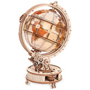 Produktfoto der Robotime Luminous Globe, Elektrischer Holzbaukasten für einen rotierenden, leuchtenden Globus