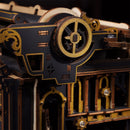 Details an der Seite des Zylinders der Robotime Mechanical Typewriter (Classic Version)