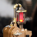 Nahaufnahme des Lichts oben auf dem Robotime Morse Telegraph