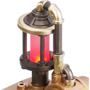 Nahaufnahme des Lichts oben auf dem Robotime Morse Telegraph