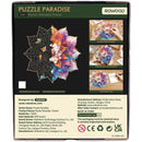 Rückseite Verpackung von Robotime buntes Holzpuzzle Mandala Blume