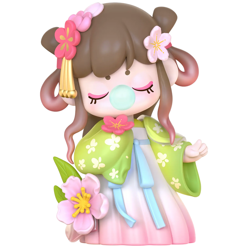 Adoration like Peach Blossom Variante der Robotime Nanci Chinese Poetry Blind Box Serie