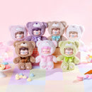 Alle Farbvarianten der Robotime Nanci Colorful Chocolate Cutie Bears, Blind Box mit einer niedlichen Figur im Bärenkostüm in verschiedenen Farben