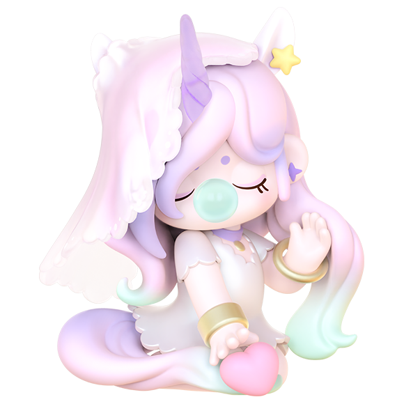 Unicorn Variante der Robotime Nanci Museum of Fantasy Blind Box Serie