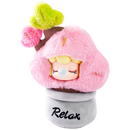 Produktfoto der Robotime Nanci Plush Potted Plant, Plüsch-Nanci in Form einer rosa Pflanze in einem grauen Topf
