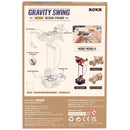 Rückseite der Verpackung der Robotime Ocean Fisher, Modellbau eines schaukelnden Ruderbootes