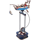 Produktfoto der Robotime Ocean Fisher, Modellbau eines schaukelnden Ruderbootes