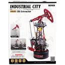 Vorderseite der Verpackung der Robotime Oil Extractor, Modellbausatz einer industriellen Öl-Tiefpumpe