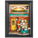 Produktfoto der Robotime Old Time Bookstore, Diorama in einem Rahmen eines altmodischen Buchladens
