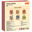 Rückseite der Verpackung der Robotime Pawfect Pet Shop, Bausatz für ein Miniaturhaus einer niedlichen Tierhandlung