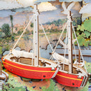 Die beiden roten Segelboote aus der Robotime Red Boats