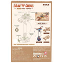 Rückseite der Verpackung der Robotime Road Tripper, Holzbausatz eines schaukelnden Autos