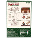 Rückseite der Verpackung der Robotime Santa on Sleigh, Holzmodellbau eines schaukelnden Rentierschlittens