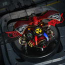 Oberseite des Robotime Scout Beetle, elektrischer Bausatz eines roten Käfers im Steampunk-Stil