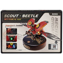 Vorderseite der Verpackung der Robotime Scout Beetle, elektrischer Bausatz eines roten Käfers im Steampunk-Stil