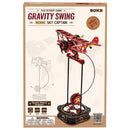 Vorderseite der Verpackung der Robotime Sky Captain, Modellbau eines schaukelnden Flugzeugs