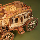 Details an der Seite und Oberseite des Robotime Stagecoach