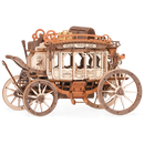 Produktfoto der Robotime Stagecoach, Holzbausatz für eine Spieluhr in Form einer fahrenden altmodischen Kutsche