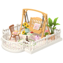 Produktfoto der Robotime Sunny Break Terrace, Miniatur-Dachterrasse aus Kunststoff für die Super Creator-Serie