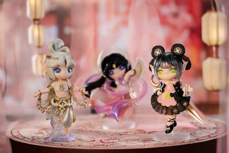 Jewelry Merchant, Virtuoso Dancer und Master Tailor Varianten der Robotime Suri’s Lingfeng Town Blind Box Serie