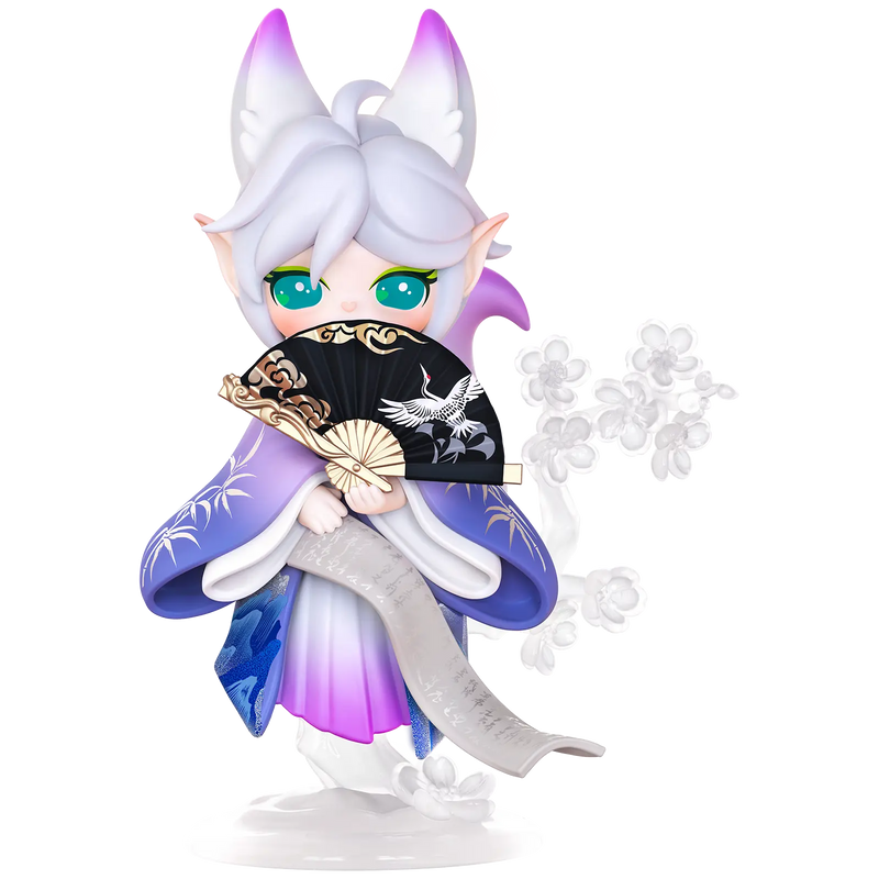 Silver Fox Poet Variante der Robotime Suri’s Lingfeng Town Blind Box Serie