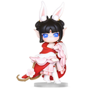 Matchmaking Rabbit Variante der Robotime Suri’s Nine Spirits of the Peach Blossom Land Blind Box Serie