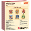 Rückseite der Verpackung der Robotime Sweet Chocolate Shop, Bausatz für ein Miniaturhaus einer altmodischen Schokoladenboutique