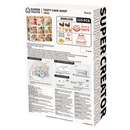 Rückseite der Verpackung der Robotime Tasty Cake Shop, Kunststoff-Miniaturhaus eines süßen rosa Tortenladens