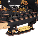Das Deck und die Basis der Robotime Seahorse Barque