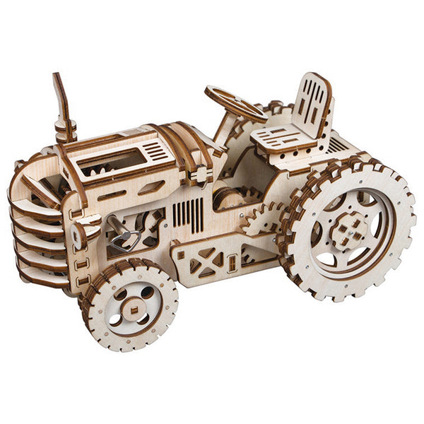 Produktfoto der Robotime Tractor, mechanisches Holzmodellbau