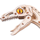 Der Kopf des Robotime Velociraptor